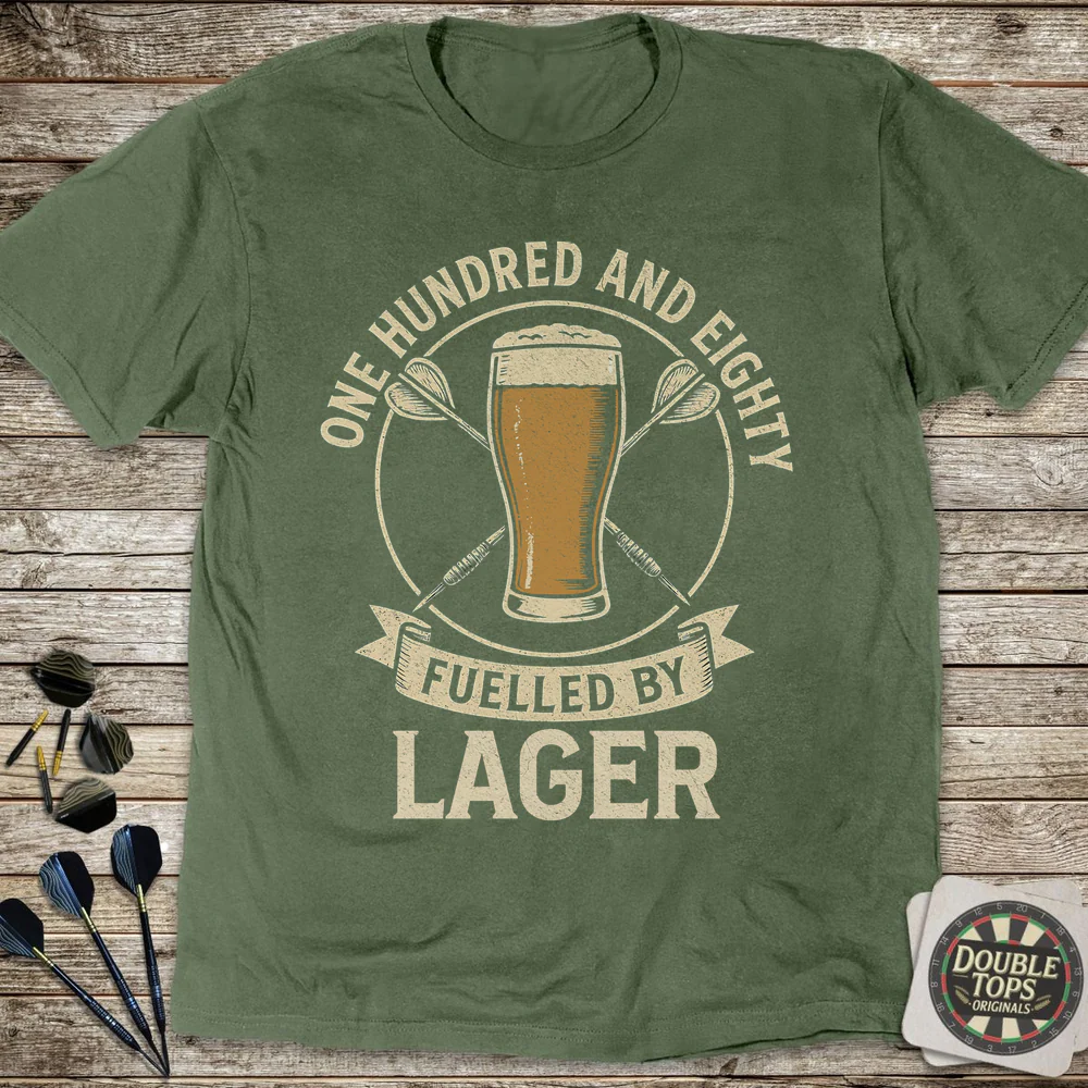 180 Fuelled By Lager T-Shirt - Image 4