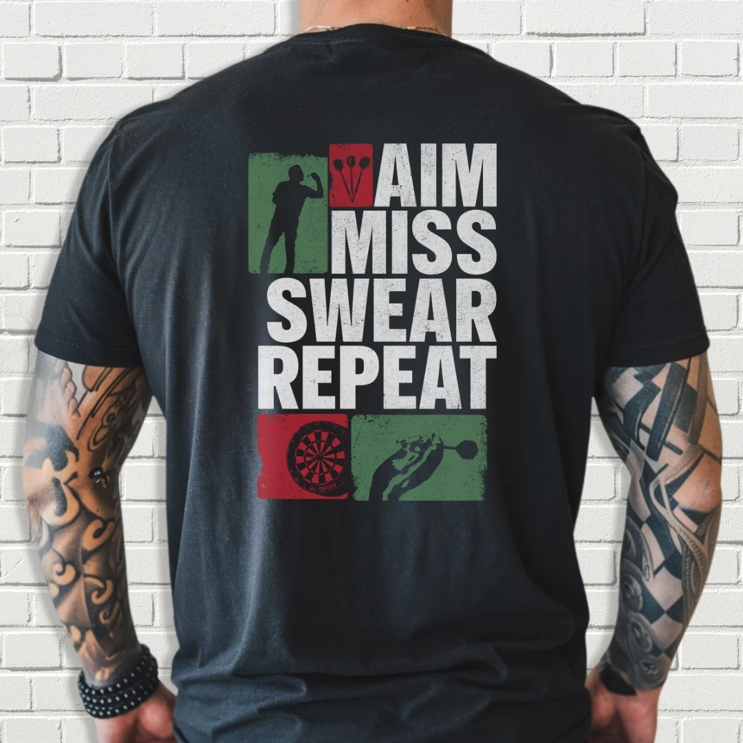 Custom Team Shirt - Aim Miss Swear Repeat - Image 3