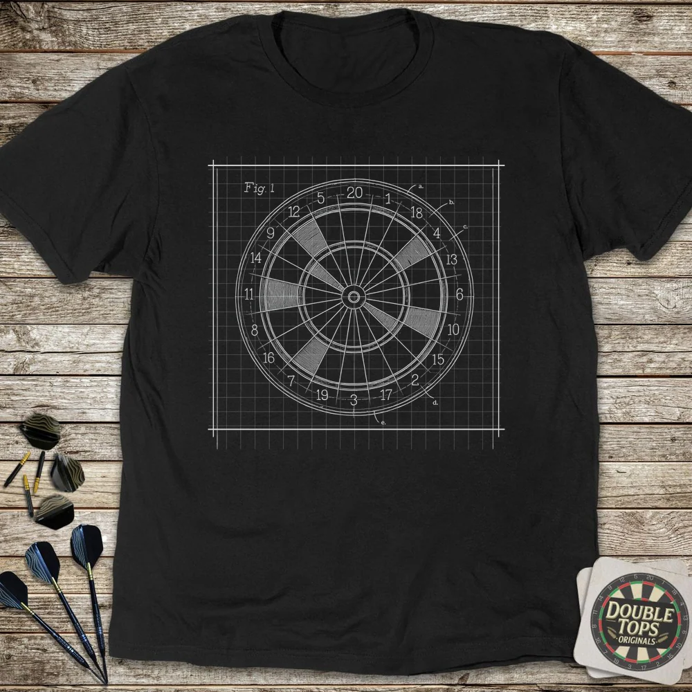 Dartboard Blueprint T-Shirt