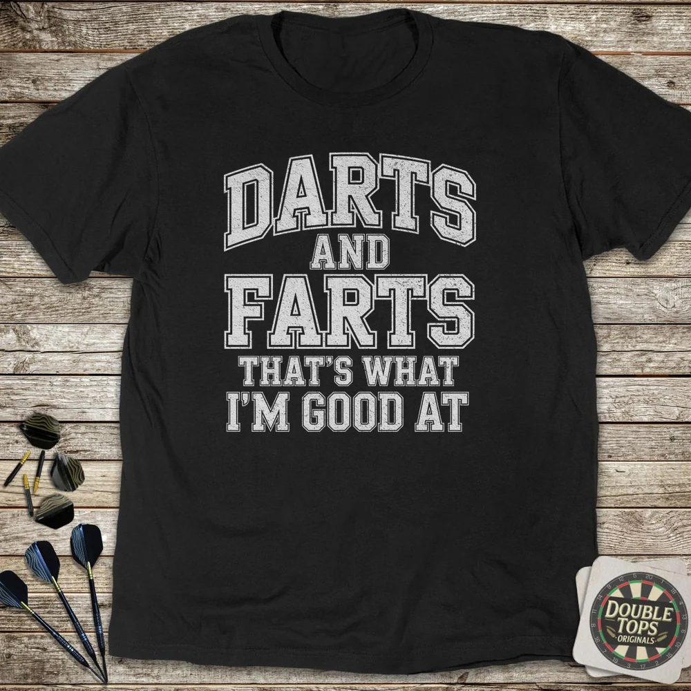 Darts And Farts Distressed T-Shirt - Image 2