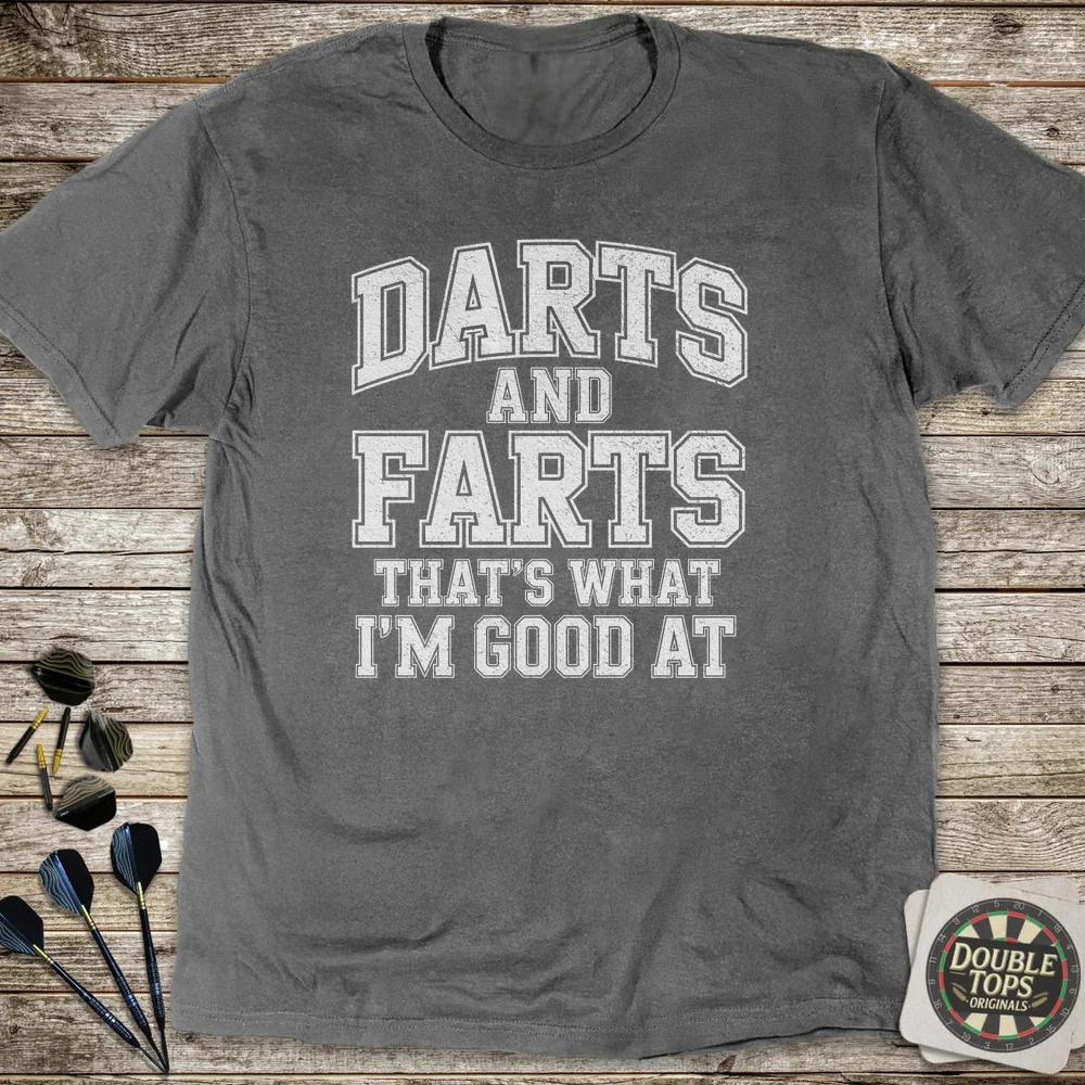 Darts And Farts Distressed T-Shirt - Image 3