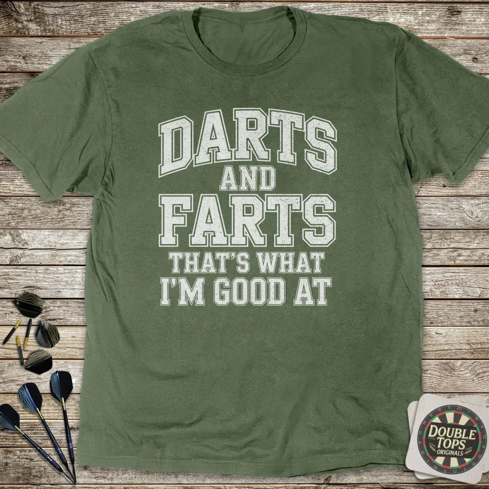 Darts And Farts Distressed T-Shirt - Image 4