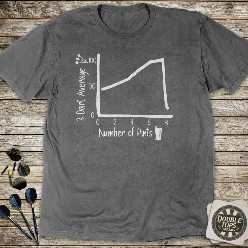 Darts And Pints Graph T-Shirt - Image 2