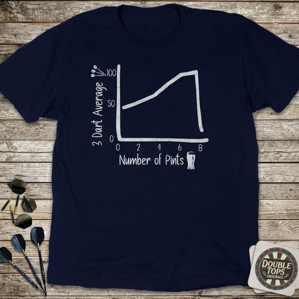 Darts And Pints Graph T-Shirt - Image 3