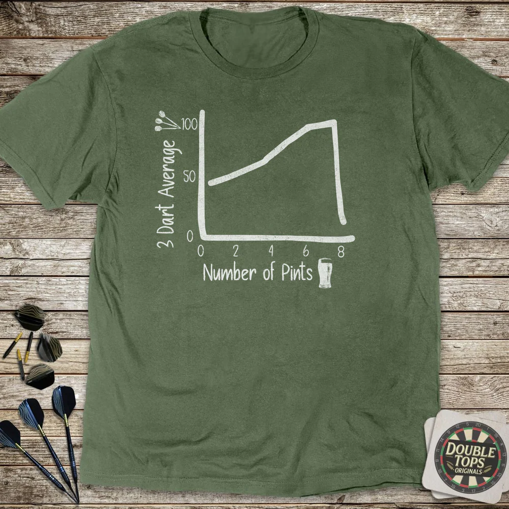 Darts And Pints Graph T-Shirt - Image 4