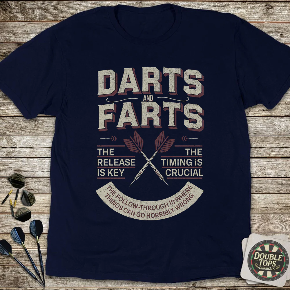 Darts Is Like Farts T-Shirt - Image 2
