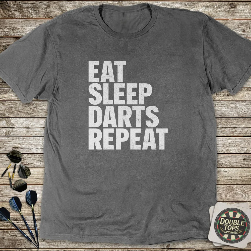 Eat Sleep Darts Repeat T-Shirt - Image 2