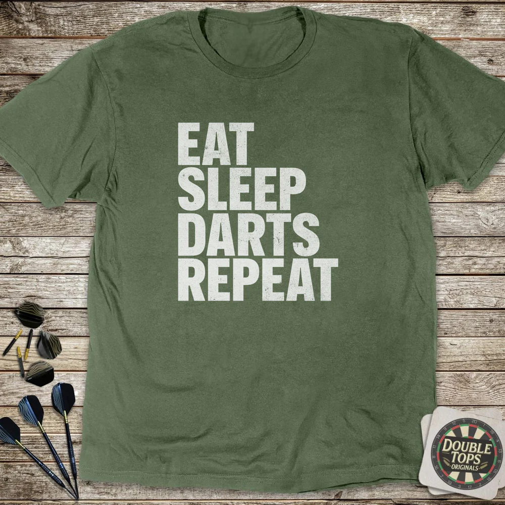 Eat Sleep Darts Repeat T-Shirt - Image 4