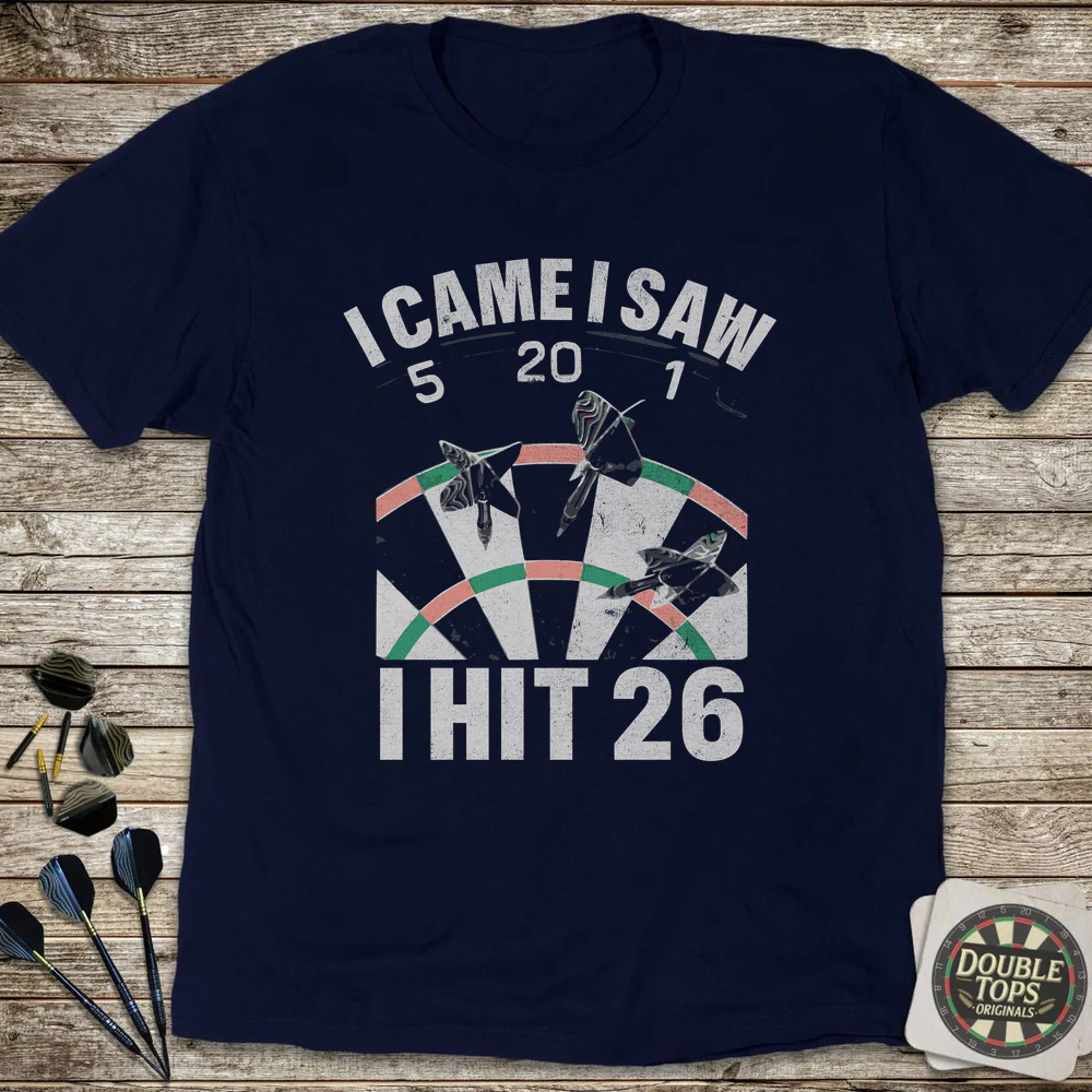 I Came I Saw I Hit 26 T-Shirt - Image 3