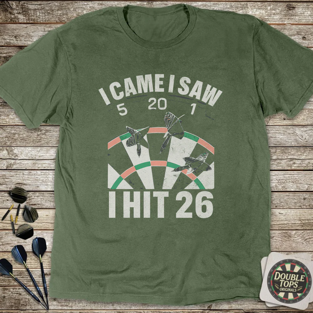 I Came I Saw I Hit 26 T-Shirt - Image 4