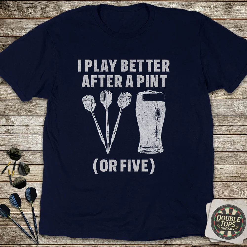 I Play Better After A Pint T-Shirt - Image 3