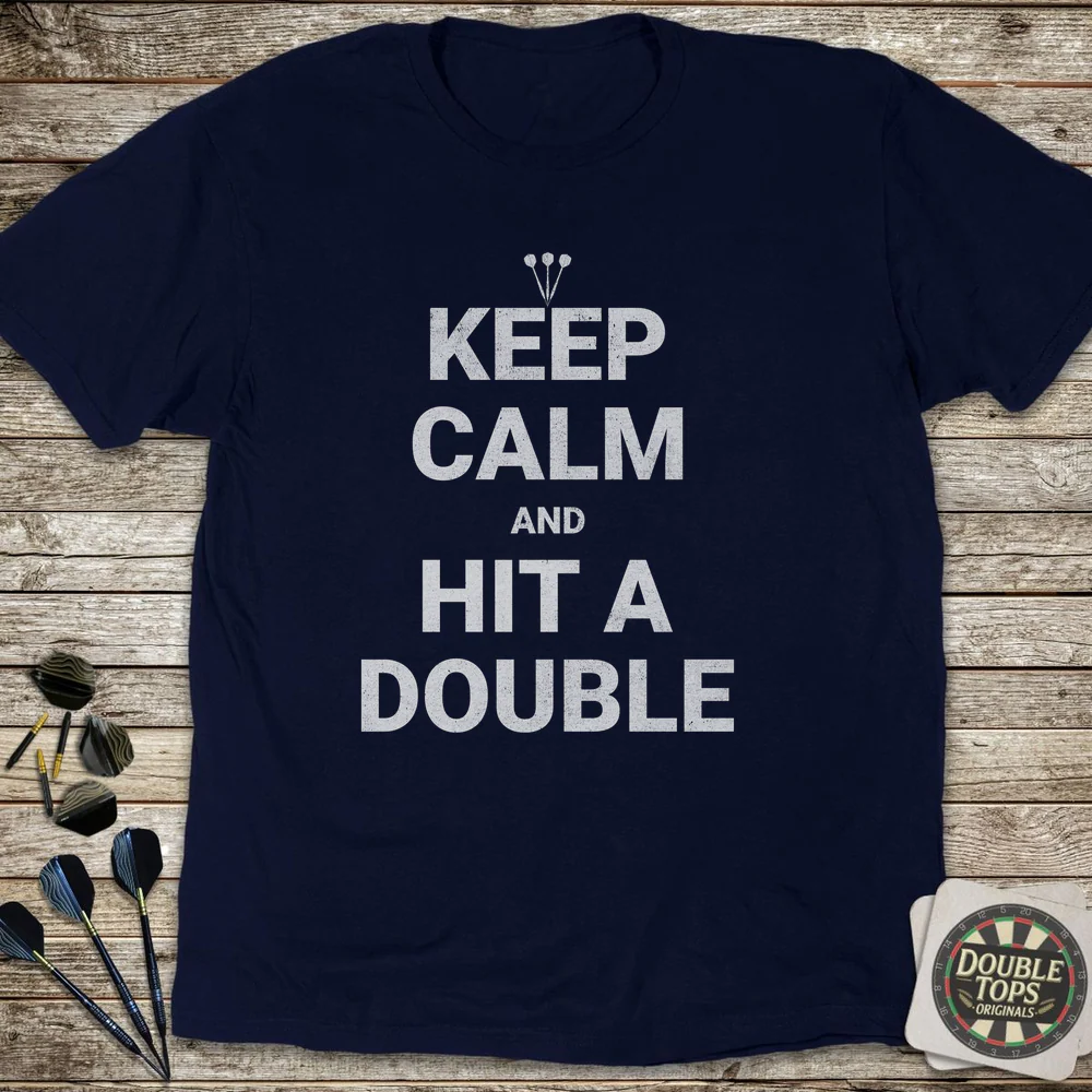 Keep Calm And Hit A Double T-Shirt - Image 3