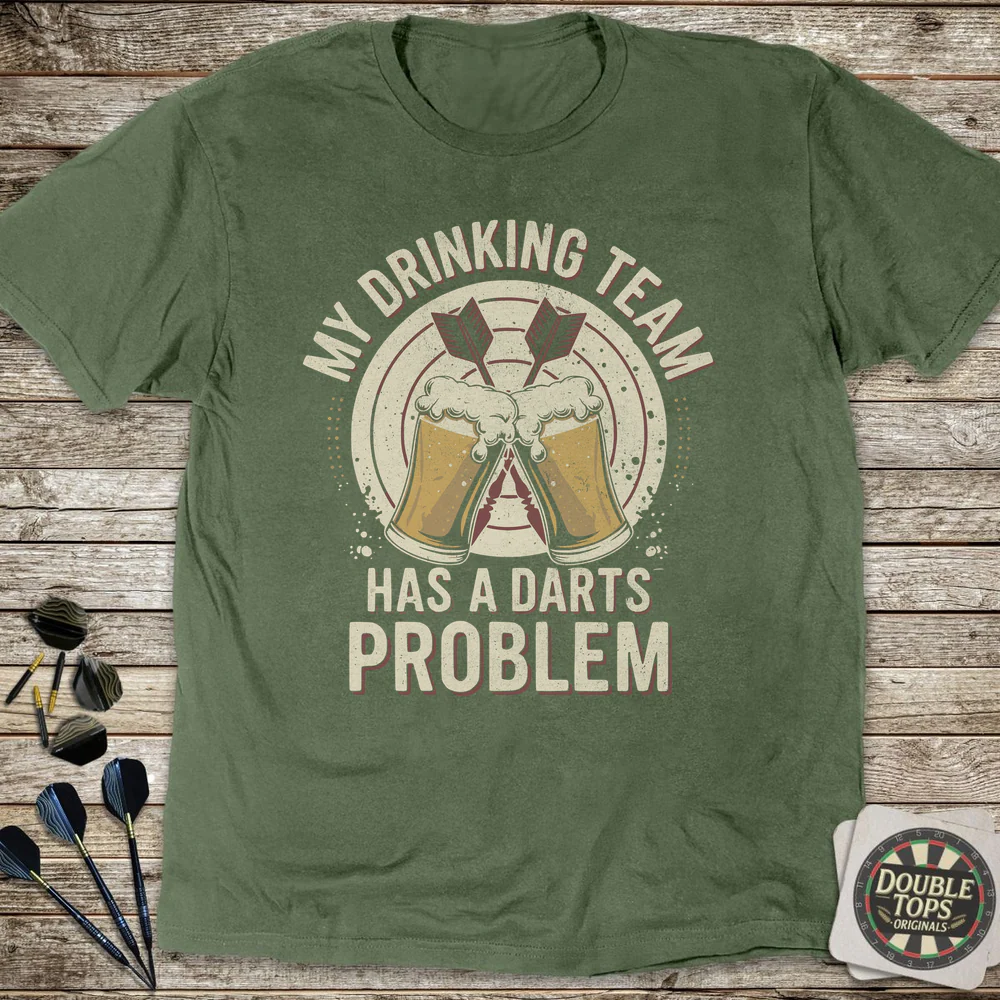 My Drinking Team Has a Darts Problem T-Shirt - Image 4