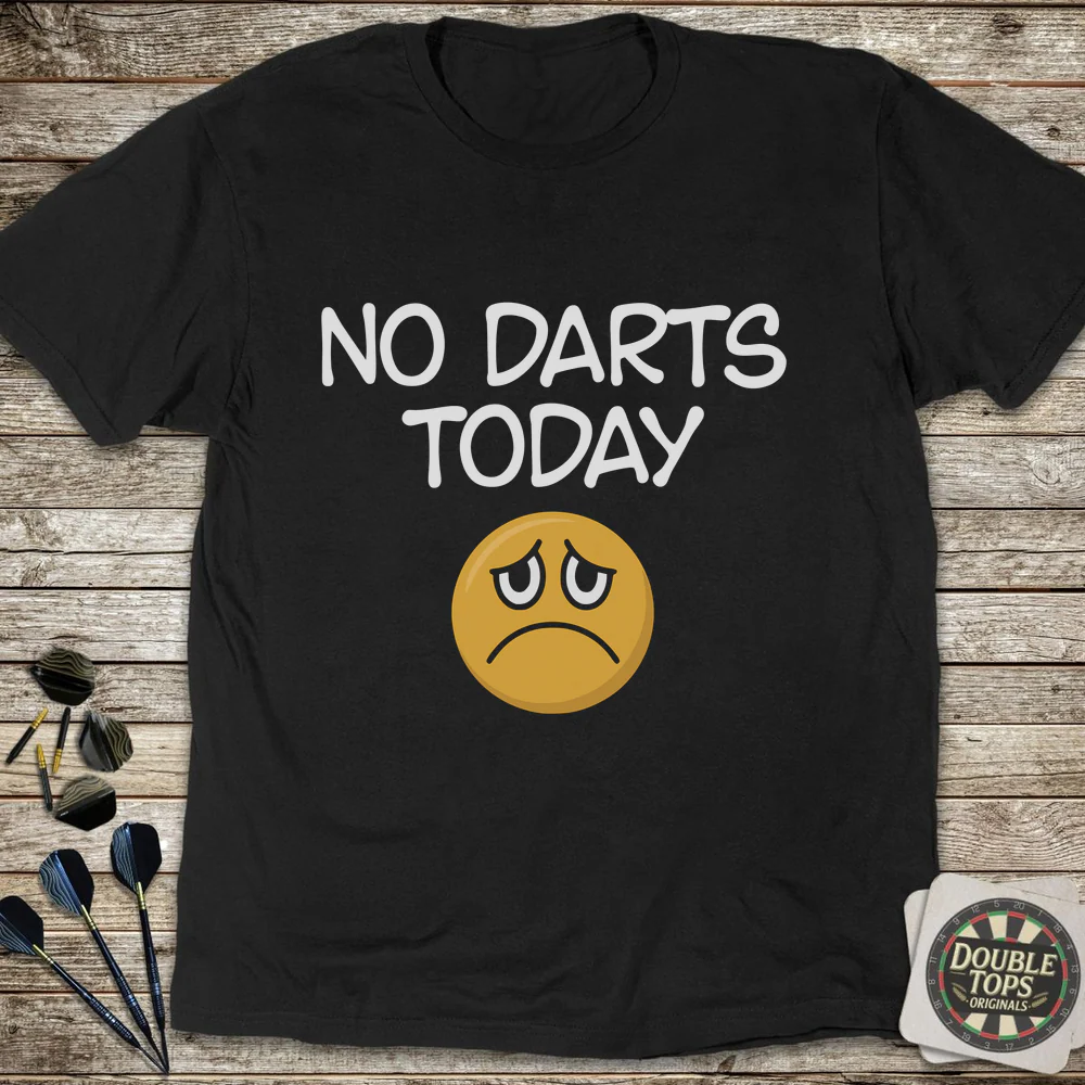 No Darts Sad Face T-Shirt - Image 2