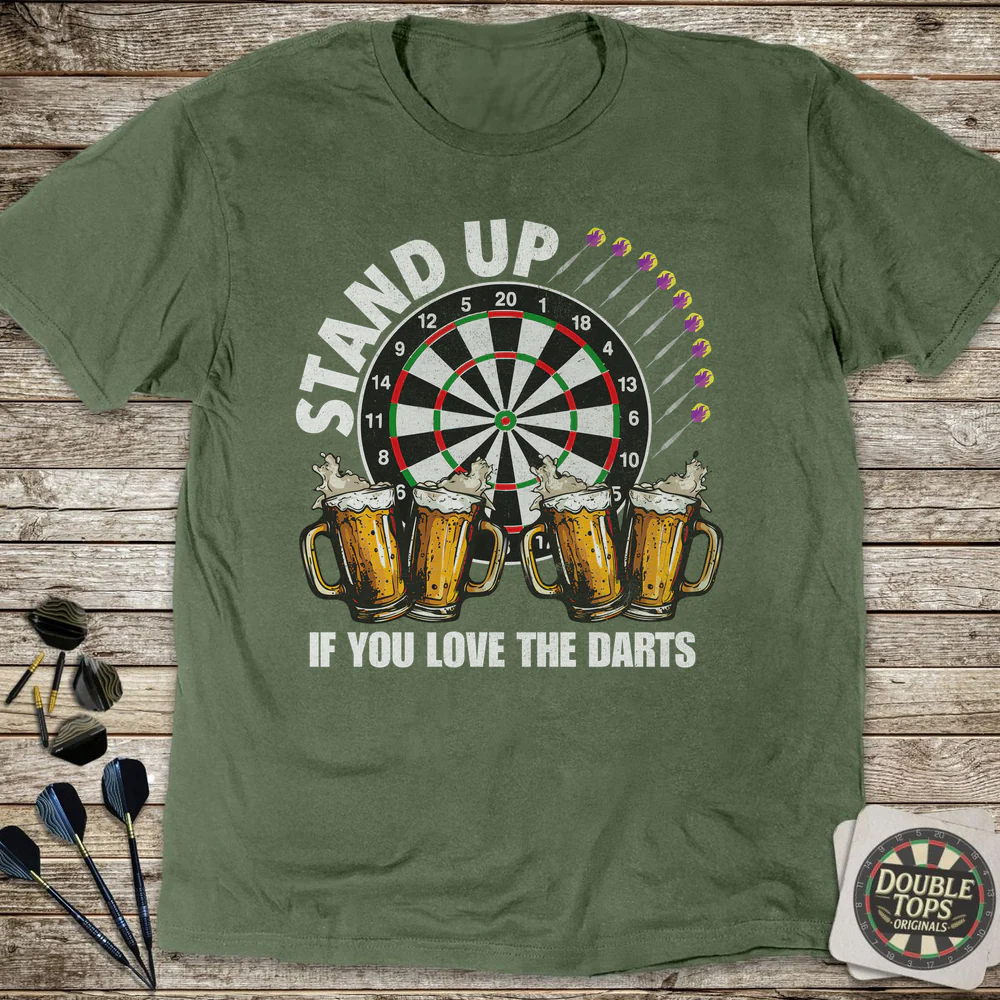 Stand Up If You Love The Darts T-Shirt - Image 4
