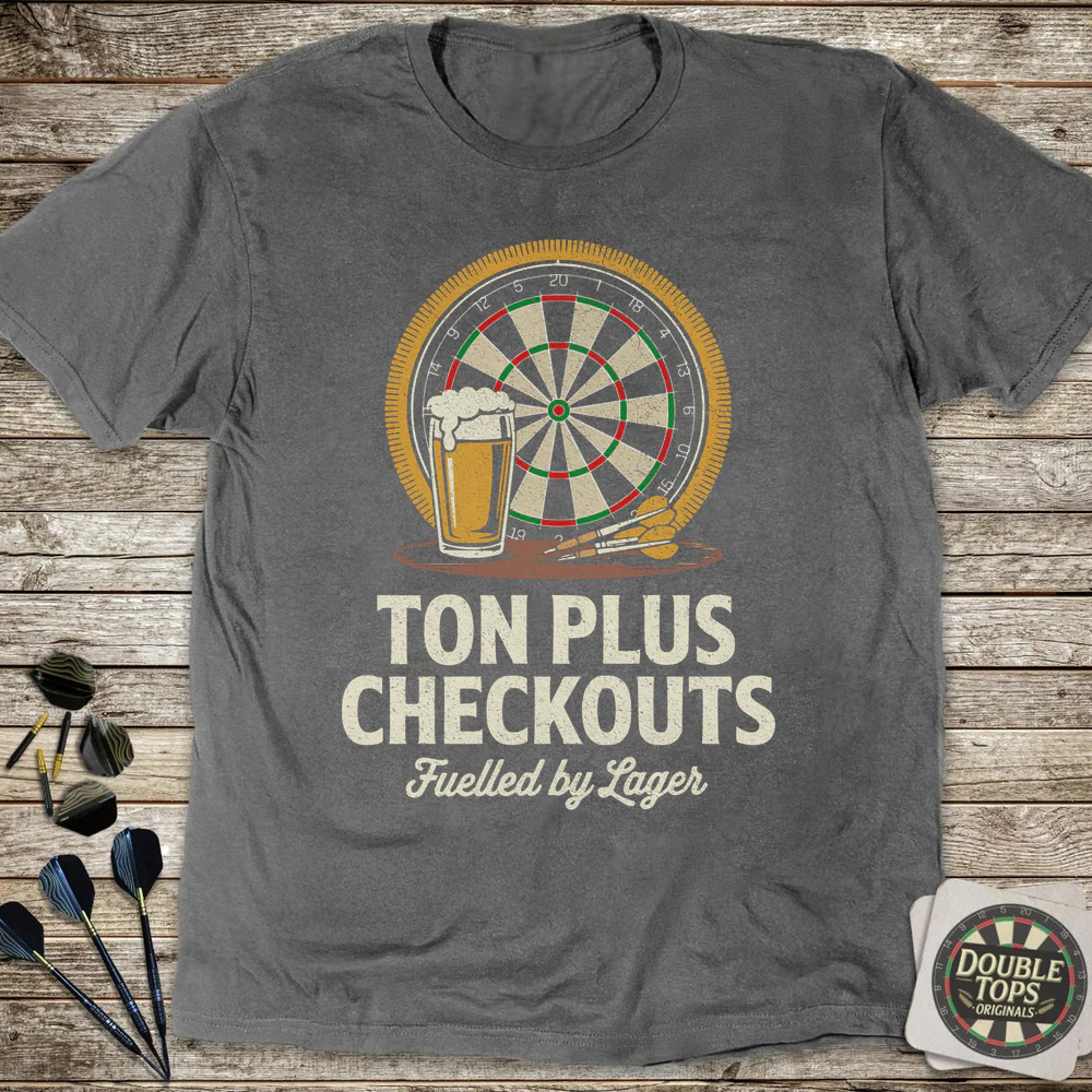 Ton Plus Checkouts Fuelled By Lager T-Shirt - Image 2