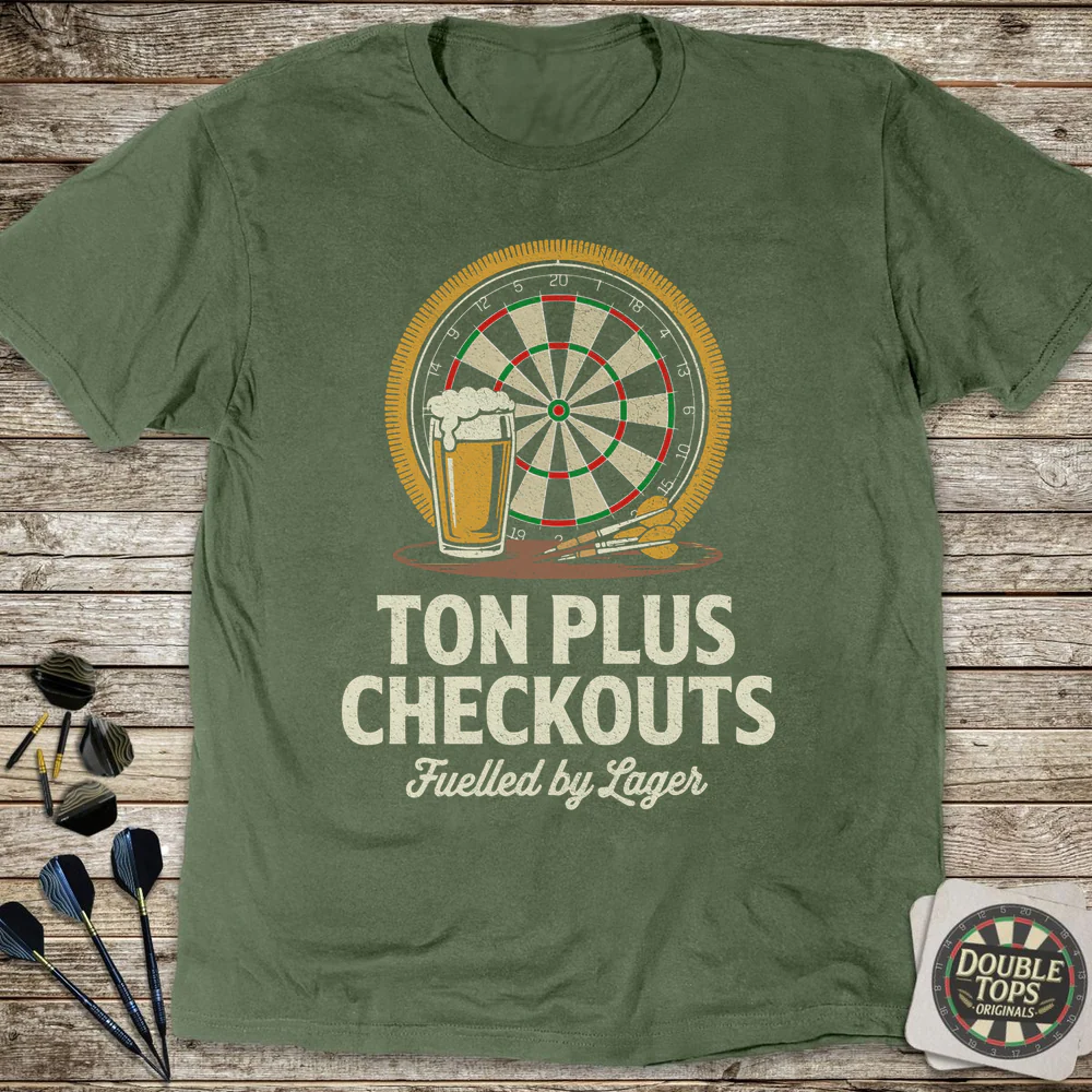 Ton Plus Checkouts Fuelled By Lager T-Shirt - Image 4